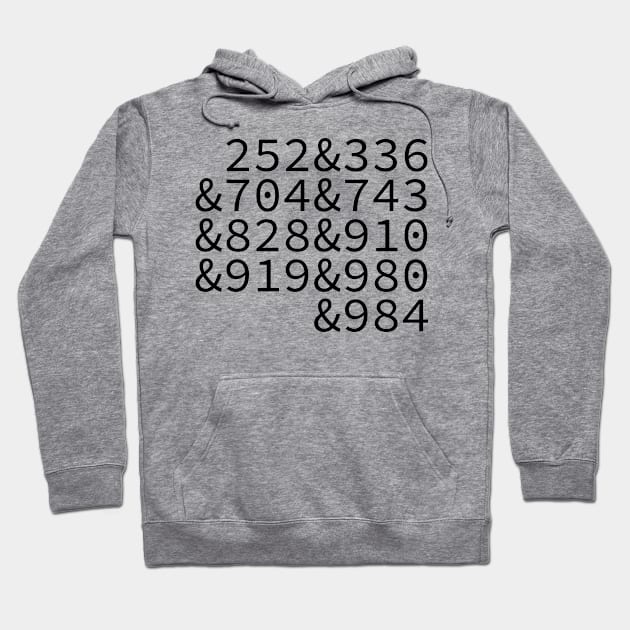 Area Codes North Carolina Hoodie by ExtraGoodSauce